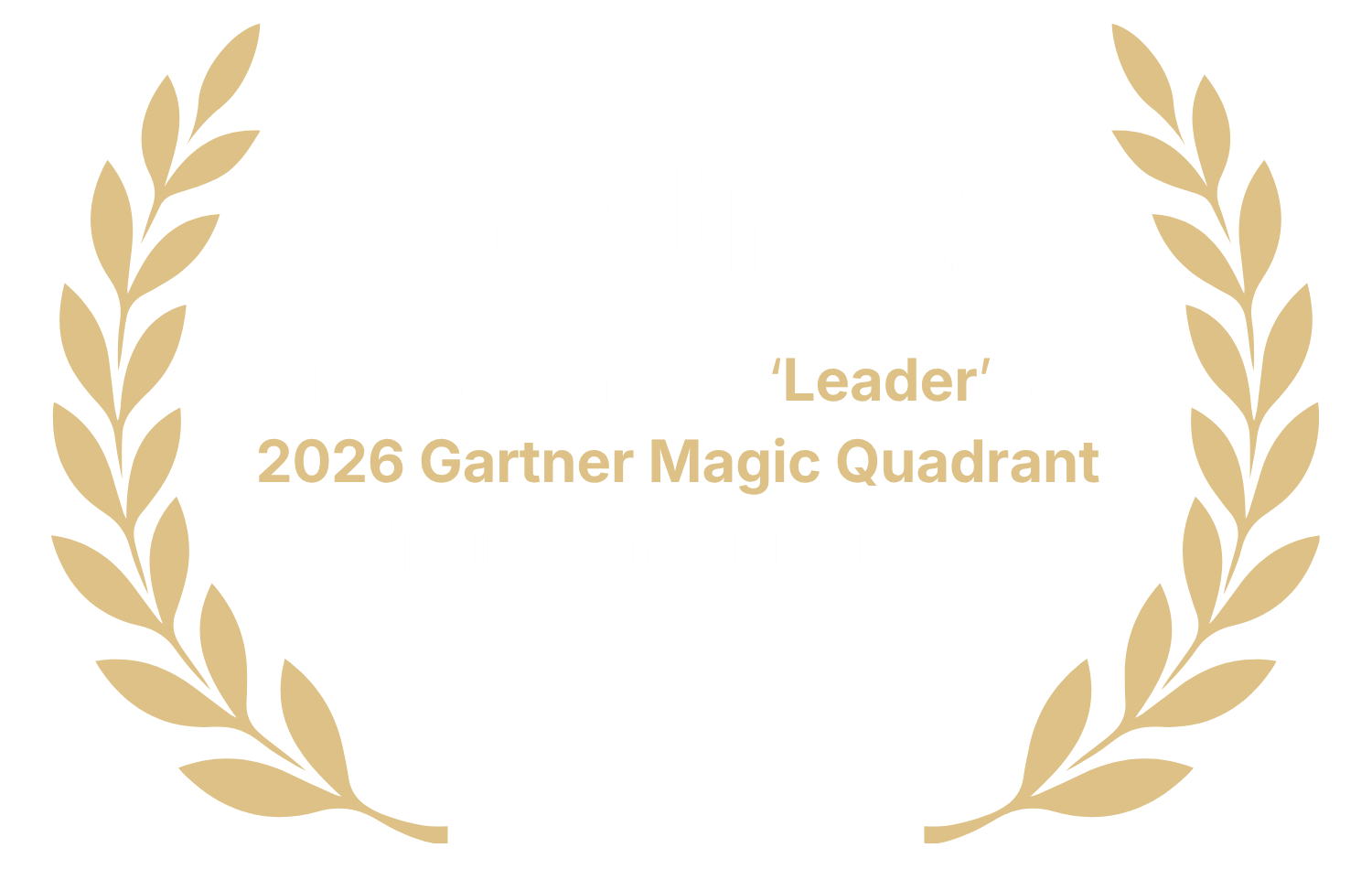 Gartner Recognition weißes Logo