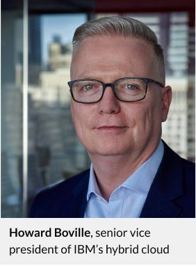 Professionelles Porträtfoto von Howard Boville, Senior Vice President des Hybrid-Cloud-Bereichs bei IBM