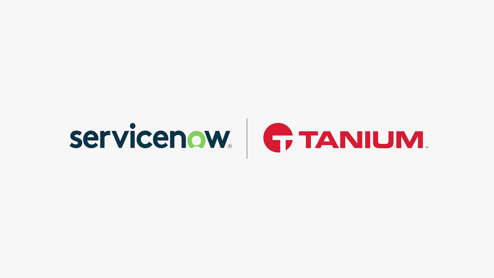 Tanium & ServiceNow Logos-Kombination