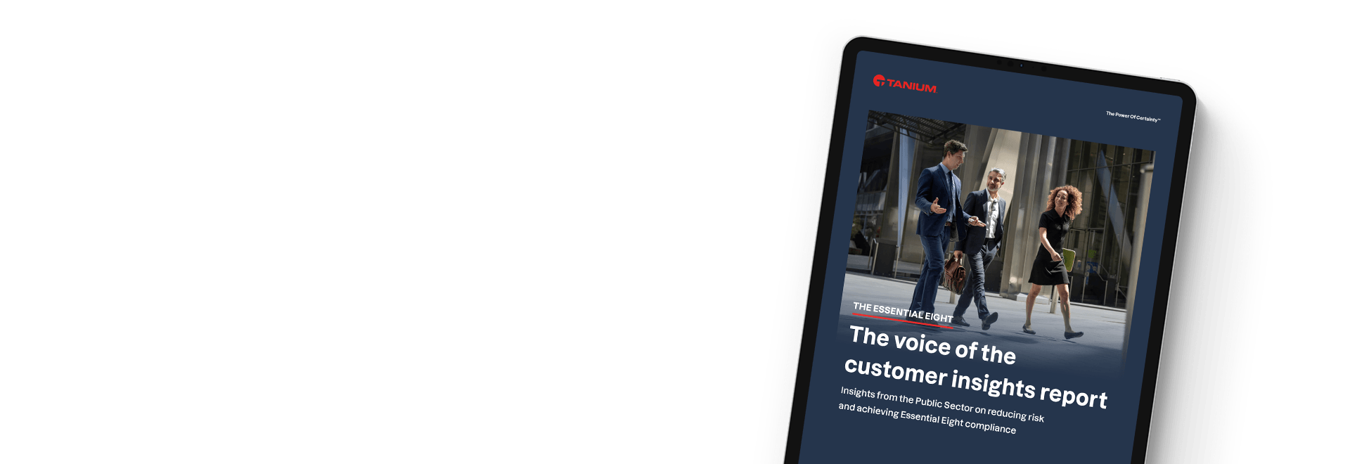 Die Essential-Acht-Stimme des Customer Insights-Berichts auf Tablet
