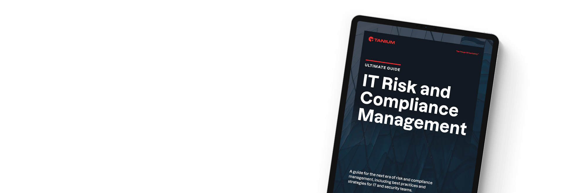 Whitepaper zum ultimativen Leitfaden für IT-Risiko- und Compliance-Management auf einem Tablet