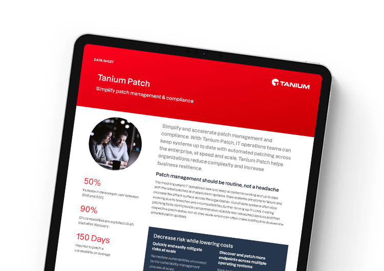 Mobiles Hauptbild: Tanium Patch Datenblatt