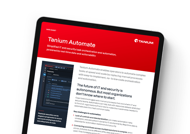 Bild für Mobilgeräte: Datenblatt Tanium Automate
