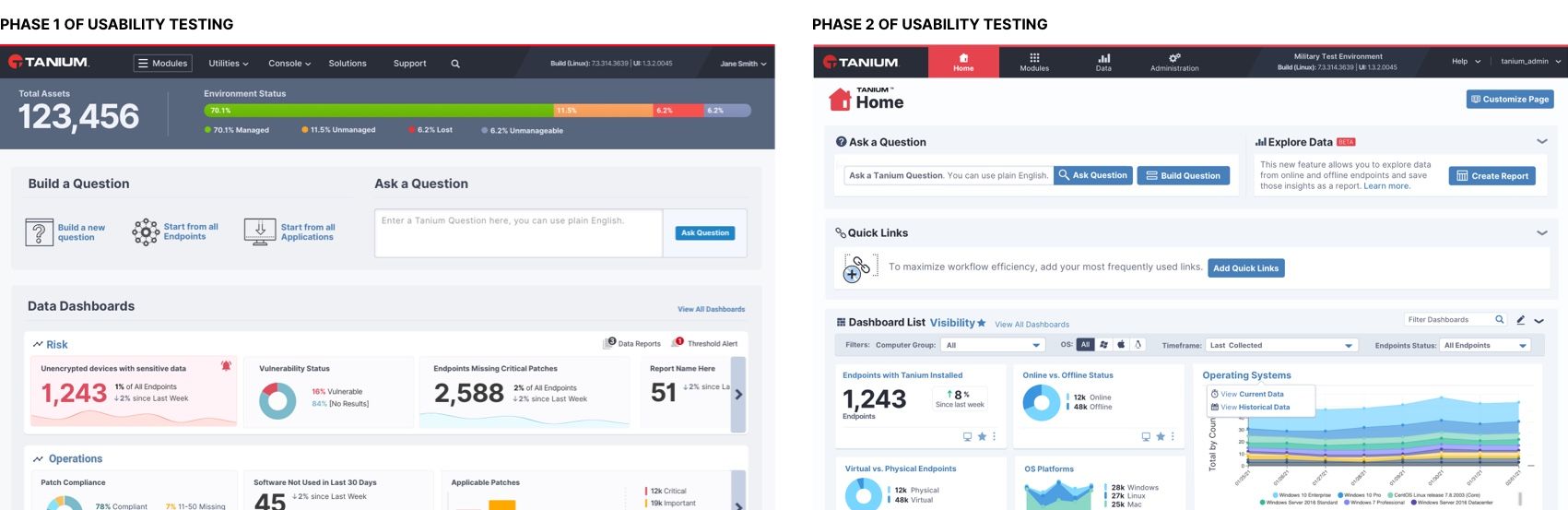 Screenshot vom Test der Homepage