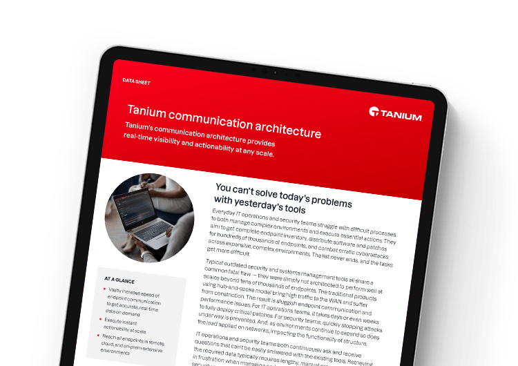 Mobiles Hauptbild: Tanium-Architektur-Datenblatt