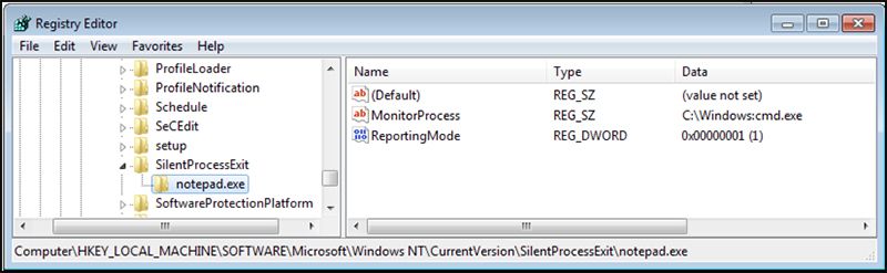 Screenshot des Windows-Registrierungseditors, der die Registrierungseinträge von Notepad++ zeigt