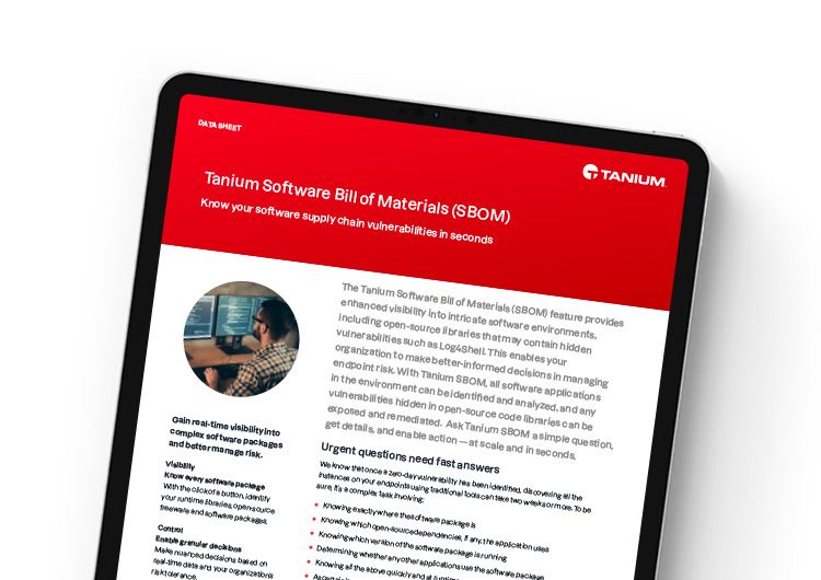 Tanium Software-Stückliste (SBOM)