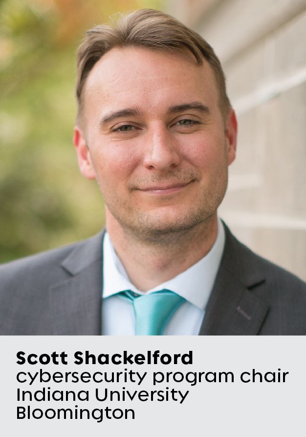 Porträtfoto von Scott Shackelford, Leiter des Studiengangs Cybersicherheit an der Indiana University Bloomington