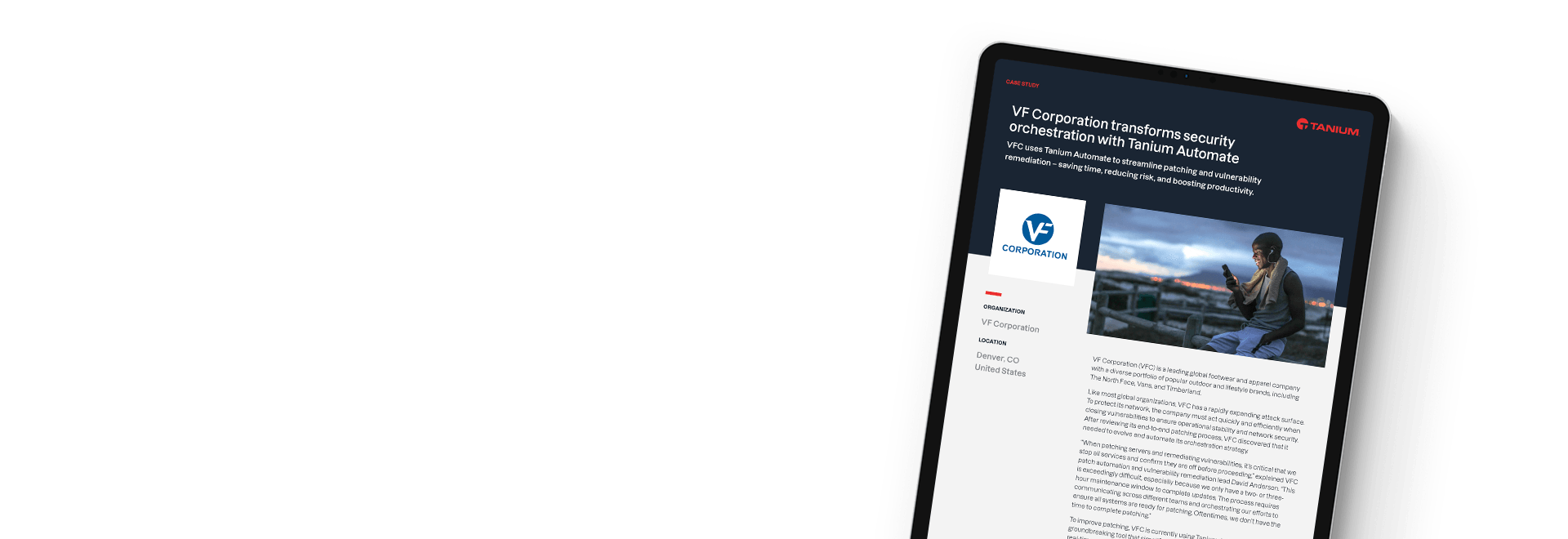 Fallstudie zur Sicherheitsorchestrierung von VF Corporation mit Tanium Automate